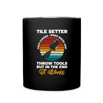 Craftsmen Crafts Work Training - Full Colour Mug - black - Front