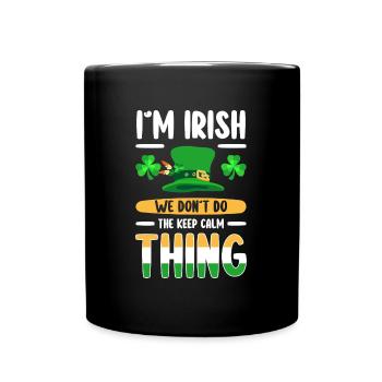 Irisch Pub Gold Celtic - Tasse einfarbig - Schwarz - Vorne