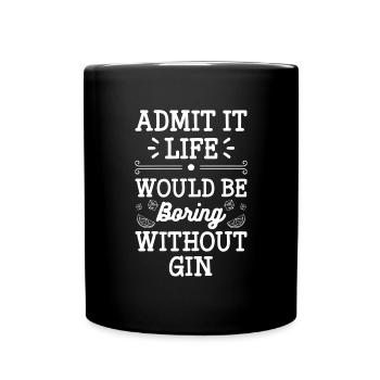 Gin Drinks Flavor - Full Colour Mug - black - Front