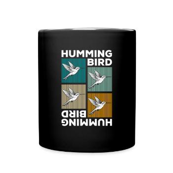 Vogel Tier Leben - Tasse einfarbig - Schwarz - Vorne