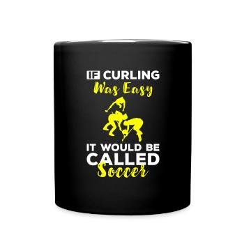 Curler Eis Curl Sportler - Tasse einfarbig - Schwarz - Vorne
