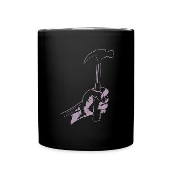 Zimmerer Hammer Silhouette Minimalist - Full Colour Mug - black - Front