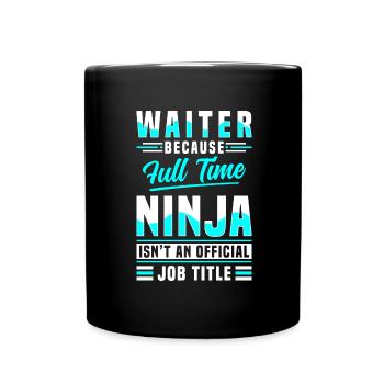 Service Guests Food Party - Full Colour Mug - black - Front