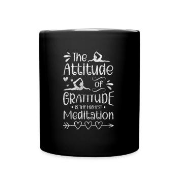 Meditate Relaxation Namaste Tao - Full Colour Mug - black - Front