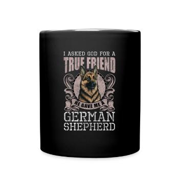 Chien Chien Maîtresse de sport canin - Mug uni - noir - Devant