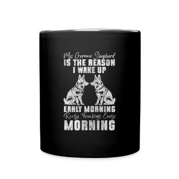 Chien Race de chien Schutzhund Chien de pistage - Mug uni - noir - Devant