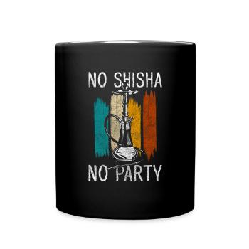 Shisha Dampf Chillen Blubbern - Tasse einfarbig - Schwarz - Vorne