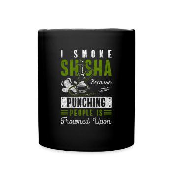 Shisha Genuss Pfeife Orientalisch - Tasse einfarbig - Schwarz - Vorne
