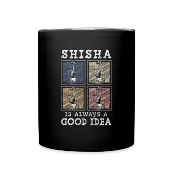 Hookah Dampfer Geschmack Blubbern - Tasse einfarbig - Schwarz - Vorne
