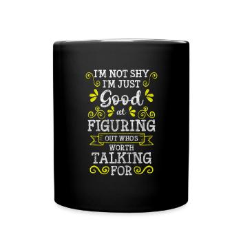 Les loups solitaires évitent les réflexions sociales - Mug uni - noir - Devant