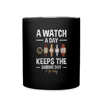 Montre-bracelet Lifestyle Watch Connoisseur Oldschool - Mug uni - noir - Devant