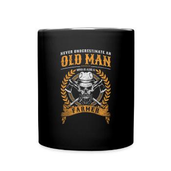 Tracteur agricole - Mug uni - noir - Devant