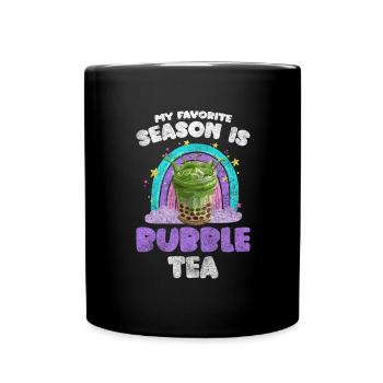 Bubble Tea Sweet Syrup To-Go Drink - Full Colour Mug - black - Front
