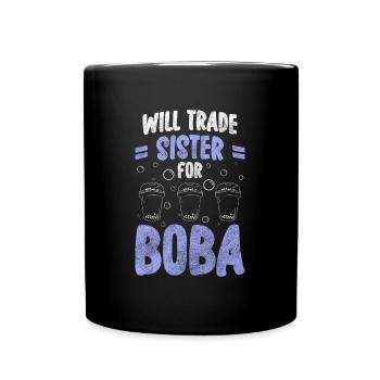 Boba Tea Sweet Ball Lover - Full Colour Mug - black - Front