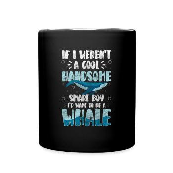 Wal Ozean Maritim - Tasse einfarbig - Schwarz - Vorne