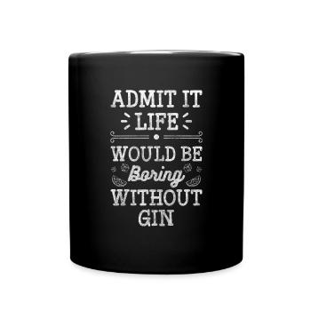 drinker drink long drink - Full Colour Mug - black - Front