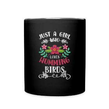 Les oiseaux adorent le printemps - Mug uni - noir - Devant