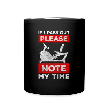 Rowing Machine Trainer Strengthening Sculling - Full Colour Mug - black - Front
