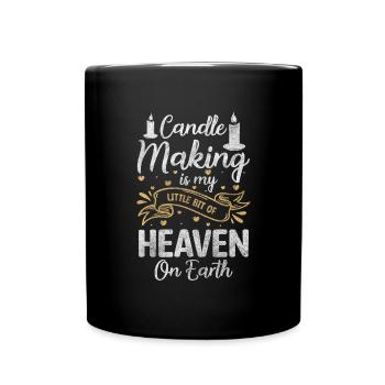 Kerzenmacher Hobby Romantiker Dekoration - Tasse einfarbig - Schwarz - Vorne