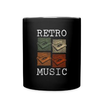 Retro Cassette Radio 80s Party - Full Colour Mug - black - Front