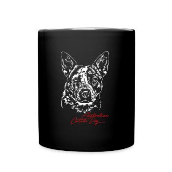 AUSTRALIAN CATTLE DOG dogs dog wilsigns herding dog - Full Colour Mug - black - Front