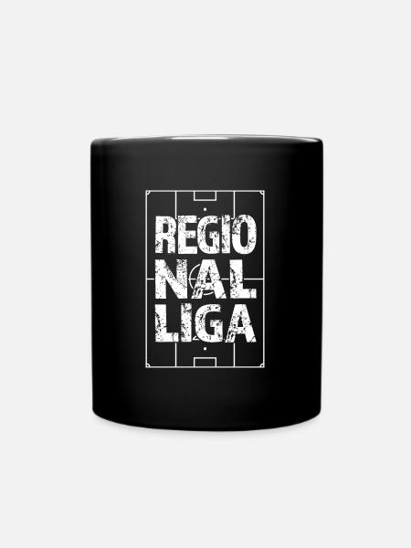 REGIONALLIGA im Fußballfeld - Tasse einfarbig - Schwarz