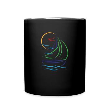 Voilier bateau sport bateau voile voilier - Mug uni - noir - Devant