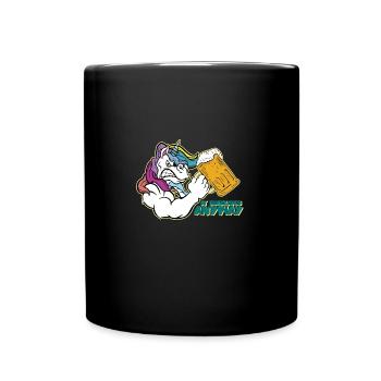Licorne Ça dégénère quand même - Mug uni - noir - Devant