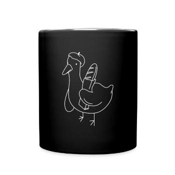 Baguette Duck - Full Colour Mug - black - Front