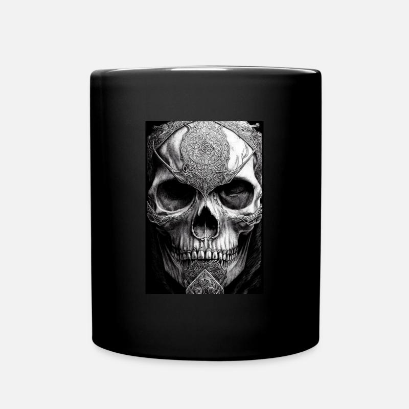Wikinger Totenkopfschädel - Crâne viking - Mug uni - noir