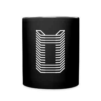 Unique Letter O Logo Design "White" - Full Colour Mug - black - Front