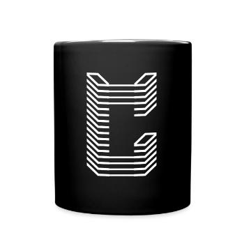 Unique Letter C Logo Design « Blanc » - Mug uni - noir - Devant