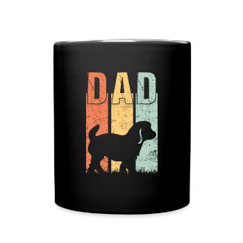 Cavachon Chien Papa Papa Master Vintage - Mug uni - noir - Devant
