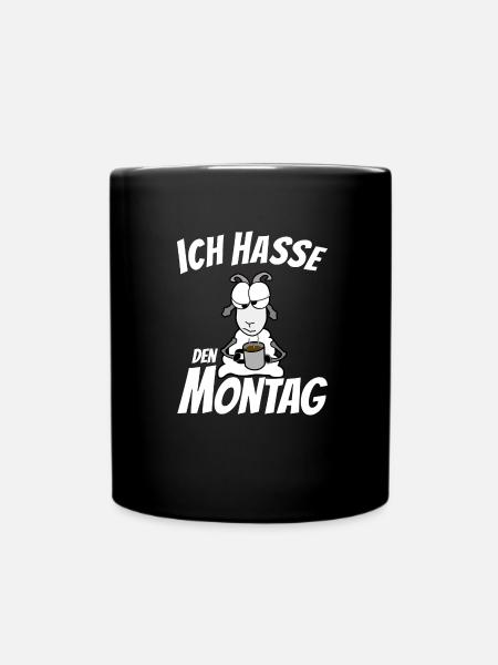 Ich hasse den Montag - Tasse einfarbig - Schwarz