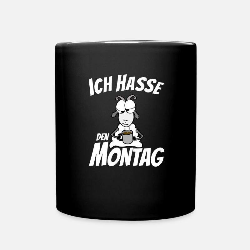 Ich hasse den Montag - Tasse einfarbig - Schwarz