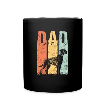Mountain Cur Hund Dad Papa Herrchen Vintage - Tasse einfarbig - Schwarz - Vorne