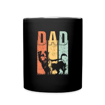 Sprollie Dad Chien Papa Maître Papa Vintage - Mug uni - noir - Devant