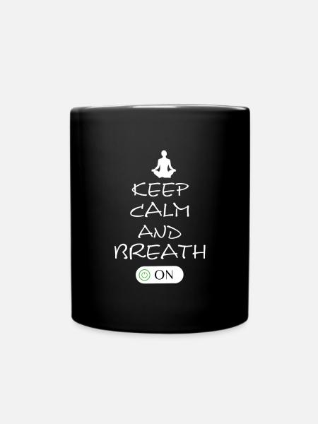 Inhale Exhale - Tasse einfarbig - Schwarz