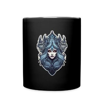 Goth Fille Gothique Mystique Bleu Mystérieux - Mug uni - noir - Devant