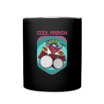 Nutrition Vegan Radish Healthy Salad Vegan - Full Colour Mug - black - Front