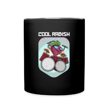 Nutrition Vegan Radish Healthy Salad Vegan - Full Colour Mug - black - Front