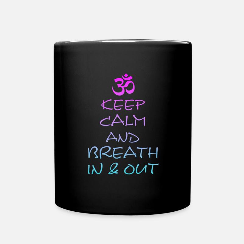 Yoga, Yogaspruch, Namaste, Om - Tasse einfarbig - Schwarz