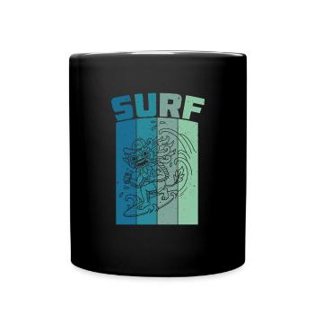 Bali Indonesia Summer Vacation Travel Surfing - Full Colour Mug - black - Front
