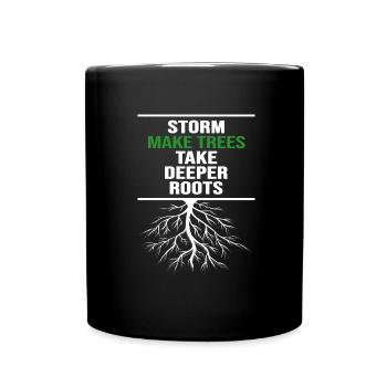 Bonsai Yamadori shohin "small tree" Nebari - Full Colour Mug - black - Front