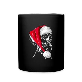 Bonnet de Noël GIANT SCHNAUZER Les chiens de Wilsign - Mug uni - noir - Devant