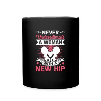 Funny Hip Replacement Hip Surgery Recovery - Full Colour Mug - black - Front