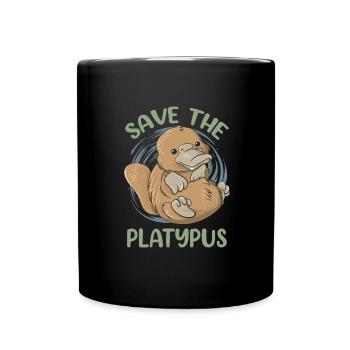 Sauvez l’ornithorynque drôle d’ornithorynque animal - Mug uni - noir - Devant
