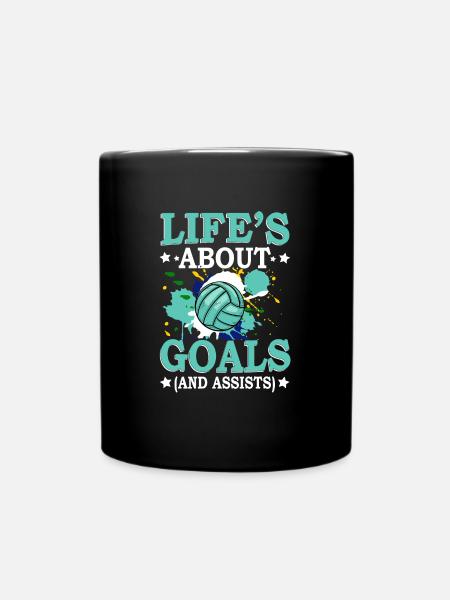 La vie est à propos des objectifs Drôle de joueur de water-polo - Mug uni - noir