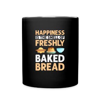 Smell Of Bread Funny Baking Baker - Full Colour Mug - black - Front