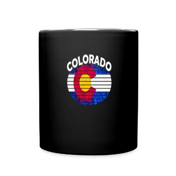Colorado Retro Vintage Colorado Transplant - Full Colour Mug - black - Front
